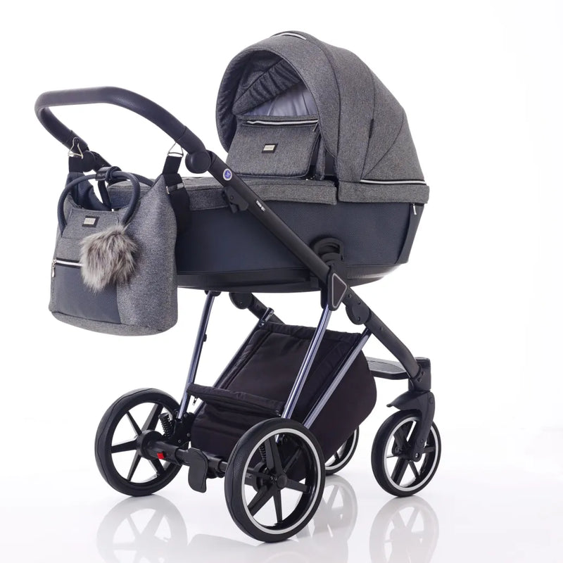 Mee-go Milano Plus - Travel System - Cloud - with Cosmo i-Size Car Seat & Isofix Base