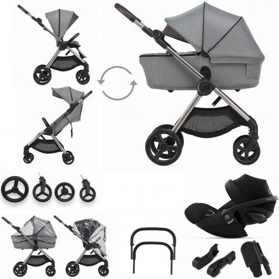 Anex IQ Premium in Cloud G Travel System, Pure Grey – My Baby