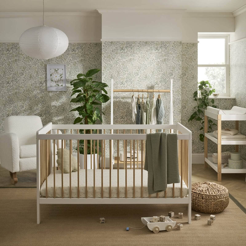 Cuddle Co - Nola 3 Piece Nursery Furniture Set - White & Natural