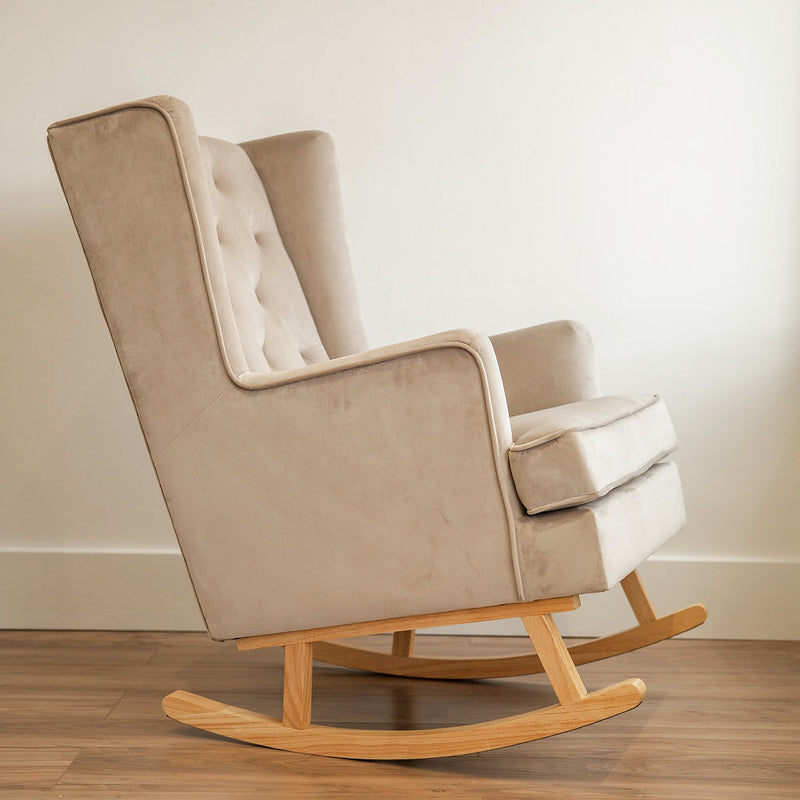 Nursery Collective - Convertible Nursing Rocking Chair & Footstool - Mink Grey
