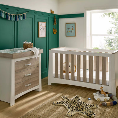 CuddleCo - Ada 2 Piece Nursery Furniture Set - White & Ash