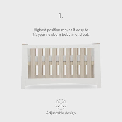 CuddleCo - Ada 2 Piece Nursery Furniture Set - White & Ash