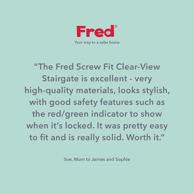Fred Screw Fit Clear-View Stairgate
