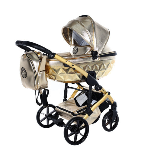 JUNAMA HANDCRAFT GLOSSY GOLD 3IN1 (INCLUDES CAR SEAT) – My Baby