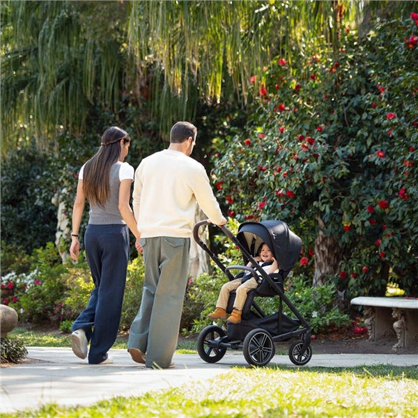 Nuna MIXX Next + ARRA Flex Travel System + Luxury Accessories Bundle - Caviar