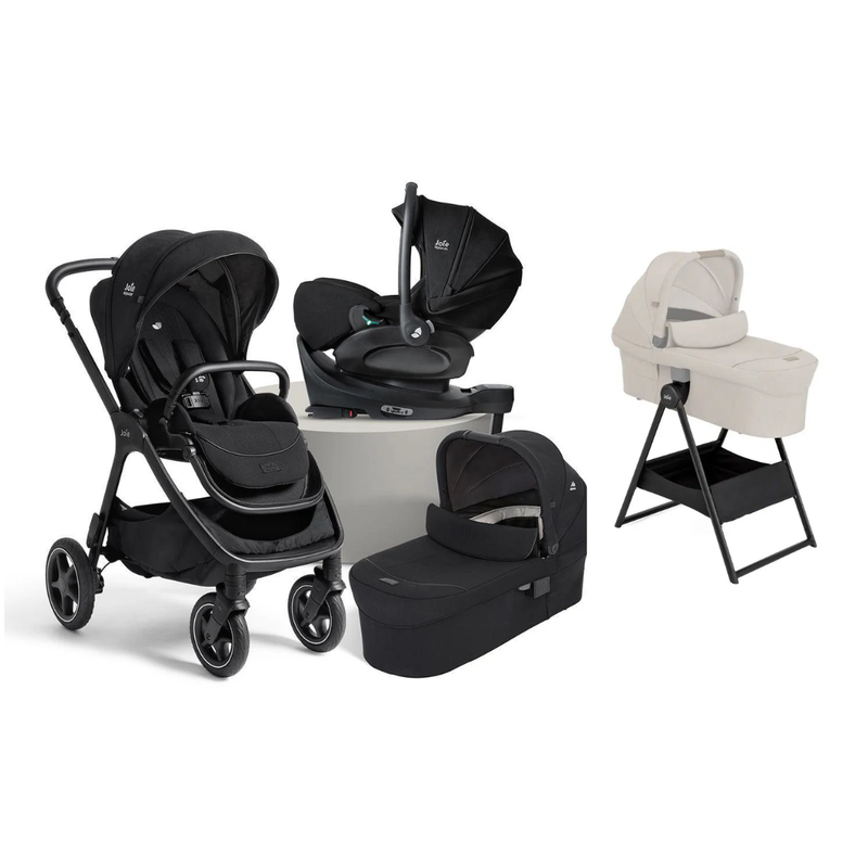 Joie Finiti Flex Travel Ready Bundle with carrycot stand - Eclipse
