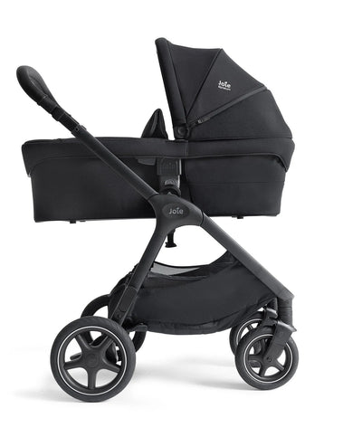 Joie Finiti Flex Travel Ready Bundle black pram with carry cot and large storage basket