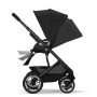 Cybex Talos S Lux Pushchair with Aton B2 Car Seat and Base 10 Piece Bundle - Moon Black (Black Frame)