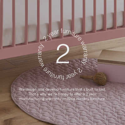 CuddleCo - Nola 3 Piece Nursery Furniture Set - Blush Pink