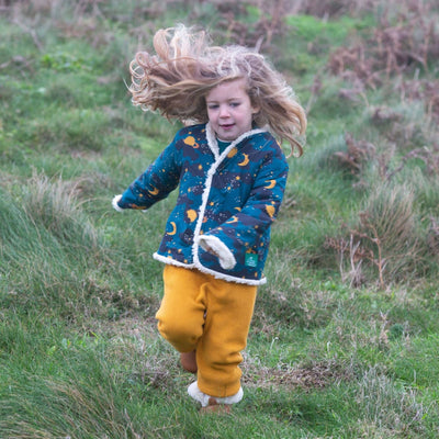 Little Green Radicals - Saturn Nights Collarless Reversible Cosy Jacket