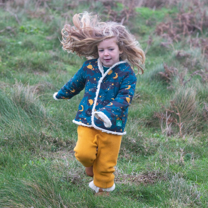 Little Green Radicals - Saturn Nights Collarless Reversible Cosy Jacket