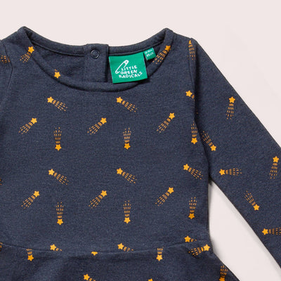 Little Green Radicals - Shooting Stars Long Sleeve Spinny Dress