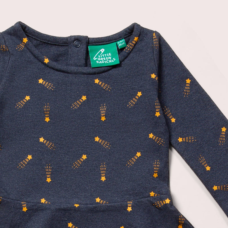 Little Green Radicals - Shooting Stars Long Sleeve Spinny Dress