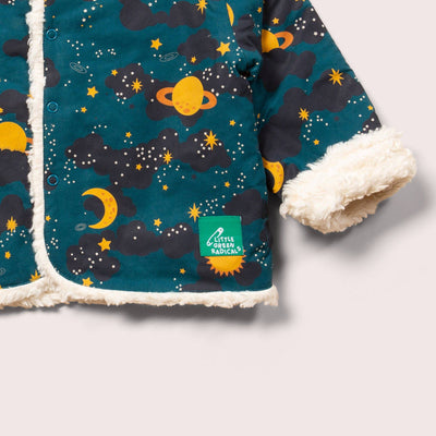 Little Green Radicals - Saturn Nights Collarless Reversible Cosy Jacket
