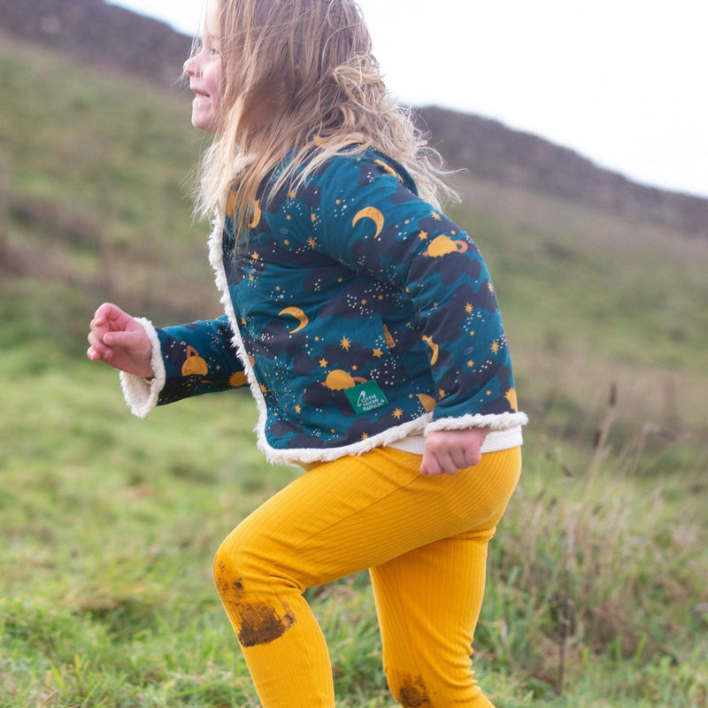 Little Green Radicals - Saturn Nights Collarless Reversible Cosy Jacket