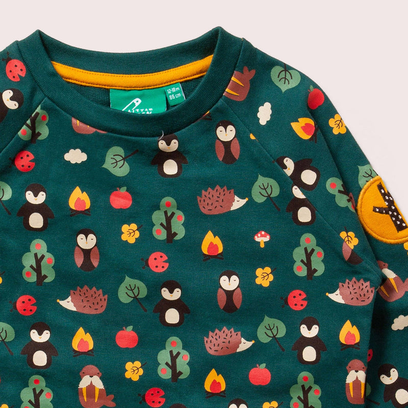 Little Green Radicals - Woodland Walk Long Sleeve Raglan Sweatshirt