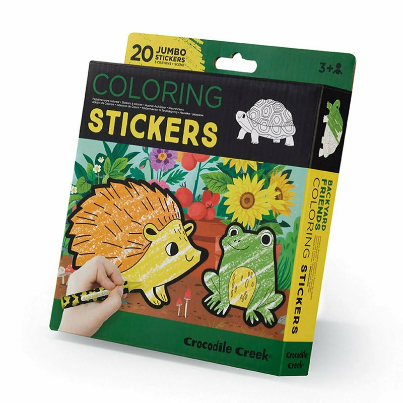Crocodile Creek -  Colouring Stickers - Backyard Friends