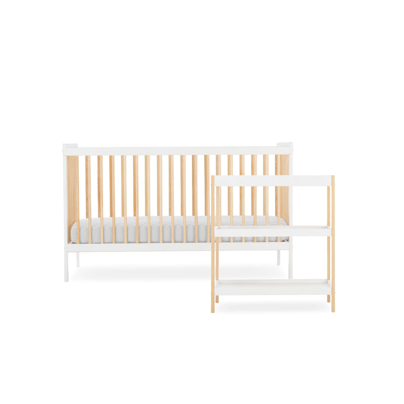 CuddleCo - Nola 2 Piece Nursery Furniture Set - White & Natural