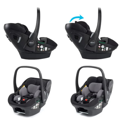 Babymore - Chia Travel System Pecan with Base – Pearl Grey