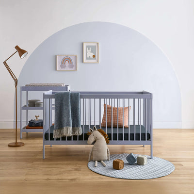 CuddleCo - Nola 2 Piece Nursery Furniture Set - Flint Blue