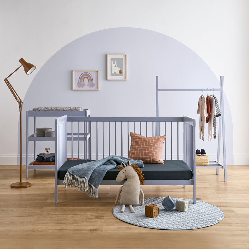 CuddleCo - Nola 3 Piece Nursery Furniture Set - Flint Blue