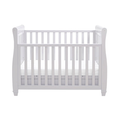 Babymore Eva Sleigh Cot Bed Dropside with Drawer