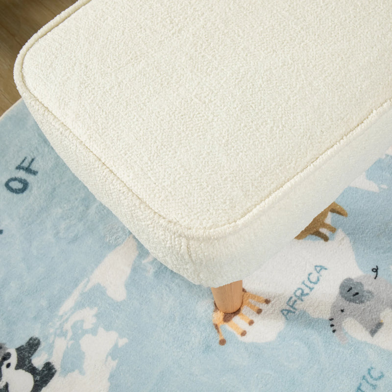 Babymore - Ida Nursing Chair with Footstool – Bouclé