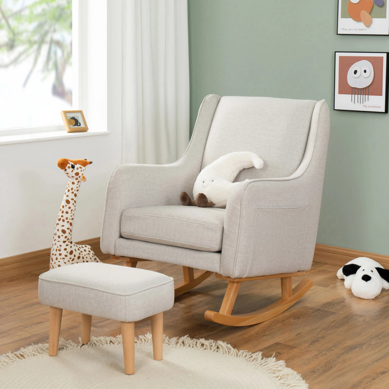 Babymore - Ida Nursing Chair with Footstool – Cashmere