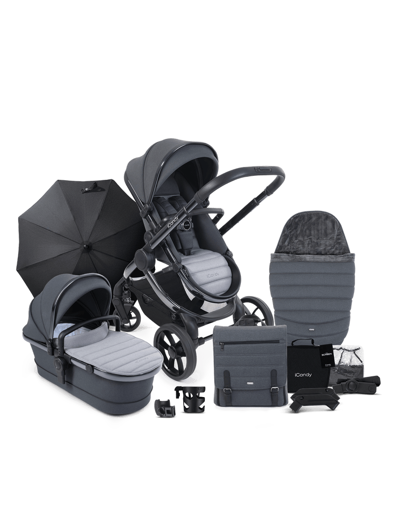 iCandy Peach 7 Pushchair & Carrycot - Truffle - Complete Bundle
