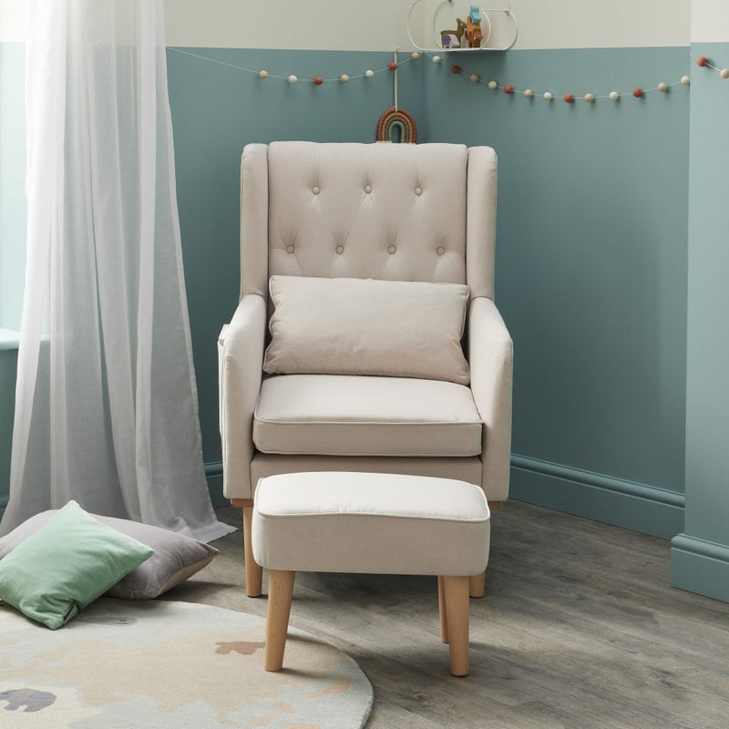 Babymore - Lux Nursing Chair with Footstool