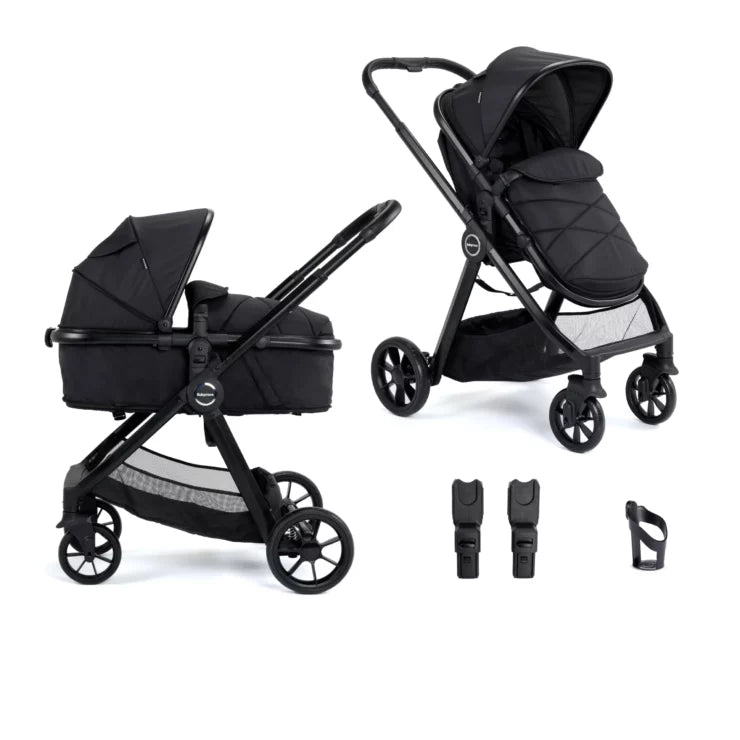 Babymore - Mimi 2 in 1 Pram Pushchair – Black