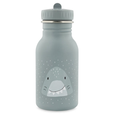 Trixie 350ml stainless steel kids water bottle with friendly shark design and leakproof cap