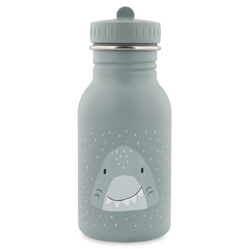 Trixie 350ml stainless steel kids water bottle with friendly shark design and leakproof cap