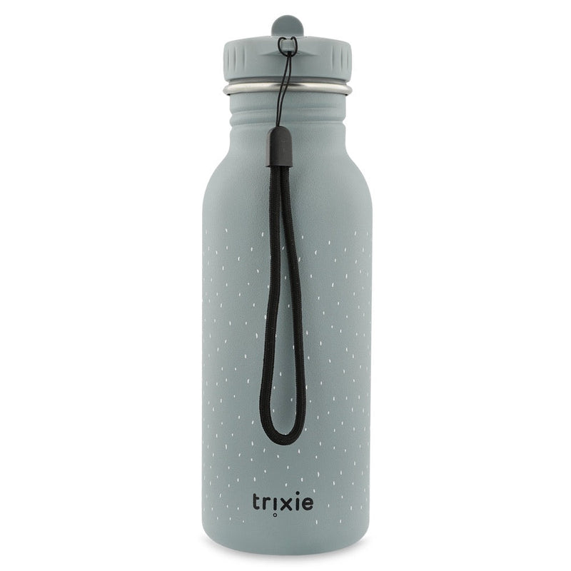 Trixie Bottle 500ml Mr. Shark stainless steel kids water bottle with leakproof cap and carrying loop