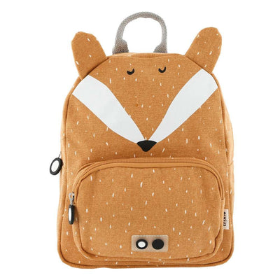 Children's backpack Mr. Fox design with adjustable straps and water repellent cotton material
