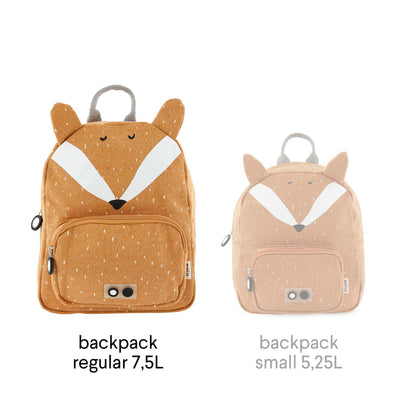 Children's Backpack - Mr. Fox design, adjustable padded straps, water repellent, 7.5L capacity, 31x23x13 cm