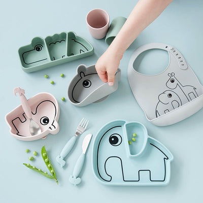 Done By Deer - Silicone Stick & Stay bowl - Ozzo - Blue