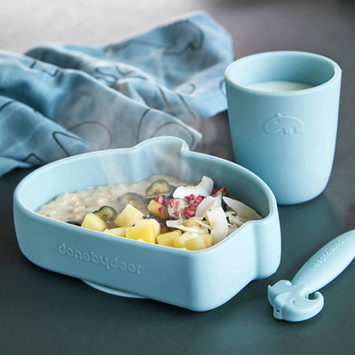 Done By Deer - Silicone Stick & Stay bowl - Ozzo - Blue
