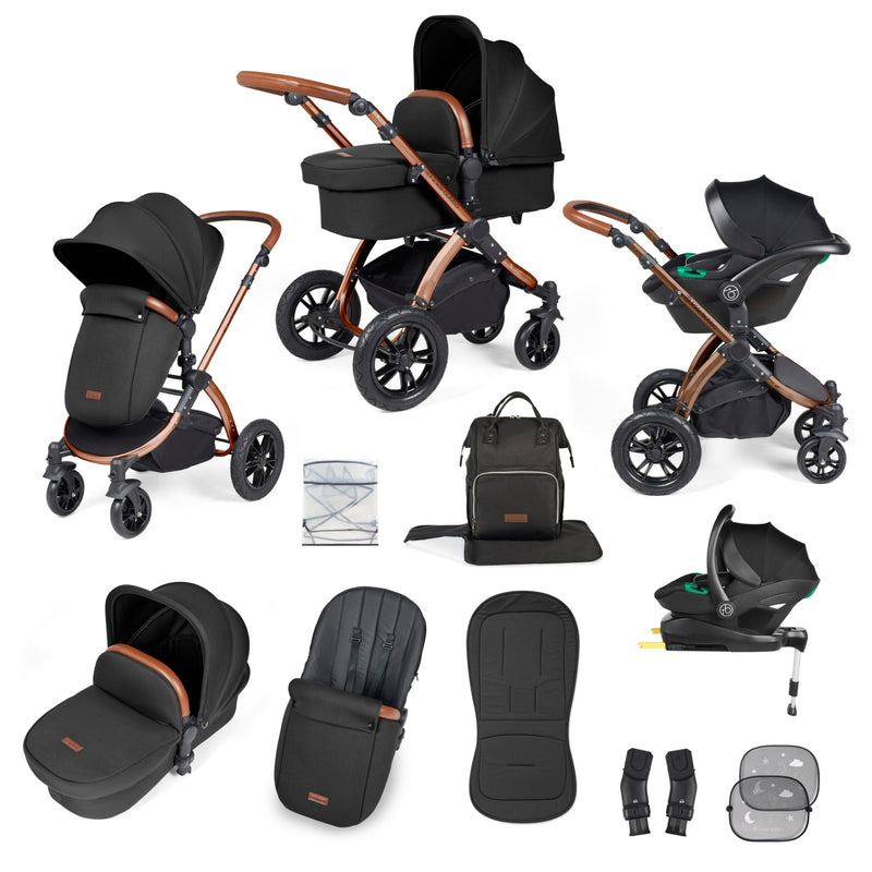 Stomp Luxe 12 Piece Travel System with i-Size Stratus Car Seat & ISOFIX Base