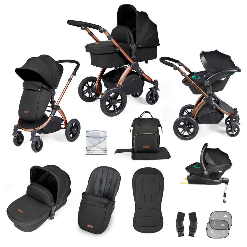 Stomp Luxe 12 Piece Travel System with i-Size Stratus Car Seat & ISOFIX Base
