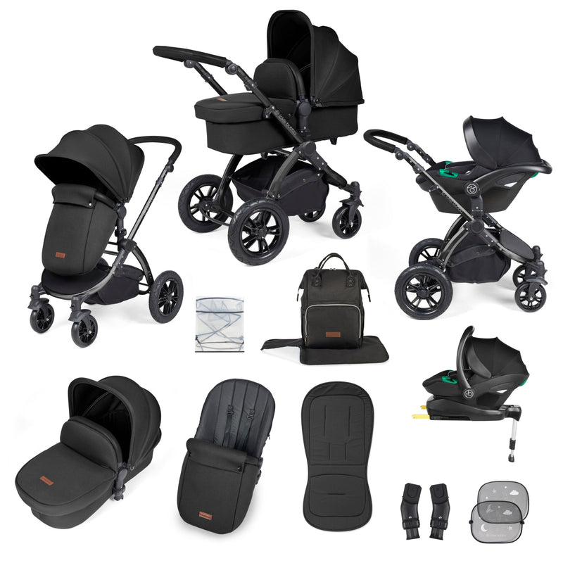 Stomp Luxe 12 Piece Travel System with i-Size Stratus Car Seat & ISOFIX Base