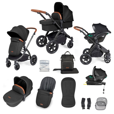 Stomp Luxe 12 Piece Travel System with i-Size Stratus Car Seat & ISOFIX Base