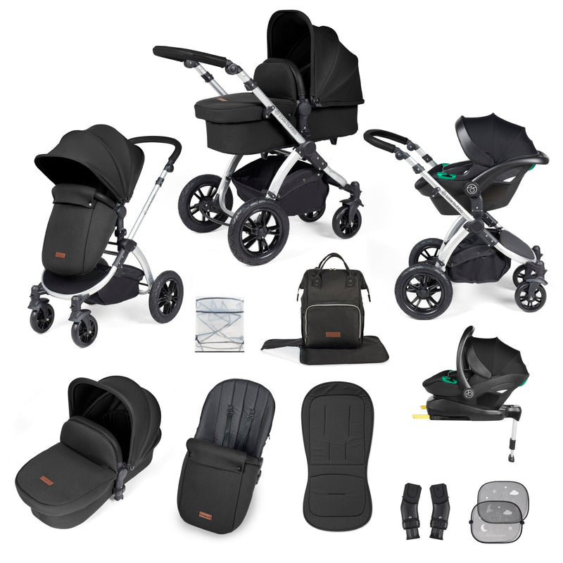 Stomp Luxe 12 Piece Travel System with i-Size Stratus Car Seat & ISOFIX Base