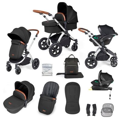 Stomp Luxe 12 Piece Travel System with i-Size Stratus Car Seat & ISOFIX Base