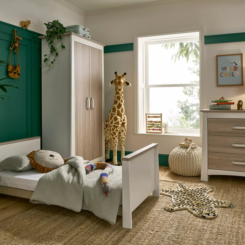CuddleCo - Ada 3 Piece Nursery Furniture Set - White & Ash