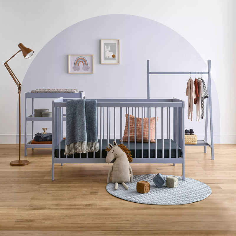 CuddleCo - Nola 3 Piece Nursery Furniture Set - Flint Blue