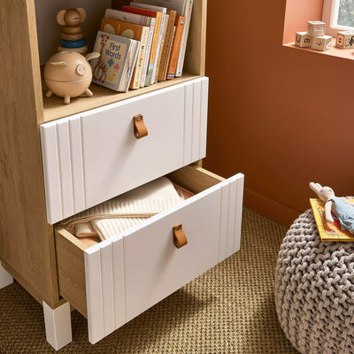 CuddleCo - Rafi Bookcase - Oak & White