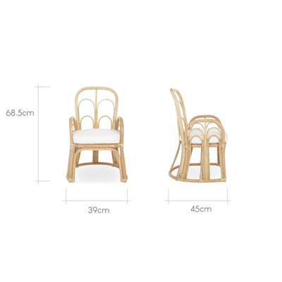 CuddleCo - Aria Wave Toddler Chair - Rattan