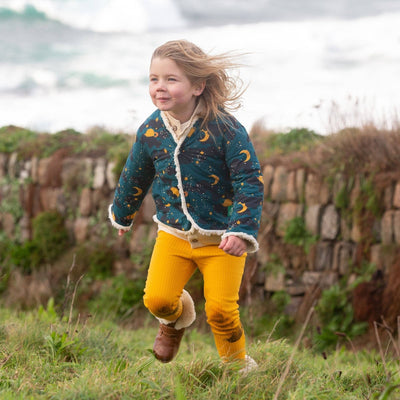 Little Green Radicals - Saturn Nights Collarless Reversible Cosy Jacket
