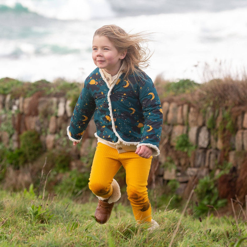 Little Green Radicals - Saturn Nights Collarless Reversible Cosy Jacket